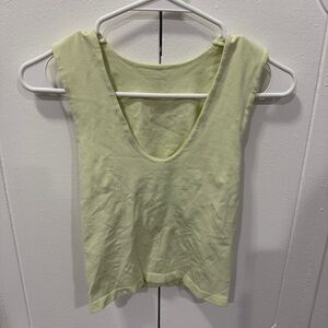 Free People Light Green Scoop Neck Tank Top
